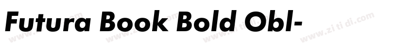 Futura Book Bold Obl字体转换